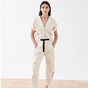 Zero+Maria Cornejo white Strap Akeo jumpsuit Sz 2